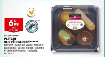 ALDI Desserissimes plateau de 5 pâtisseries offre