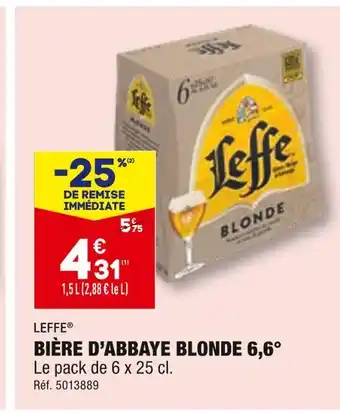 ALDI Leffe bière d’abbaye blonde 6,6° offre