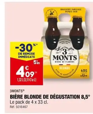 ALDI 3 monts bière blonde de dégustation 8,5° offre