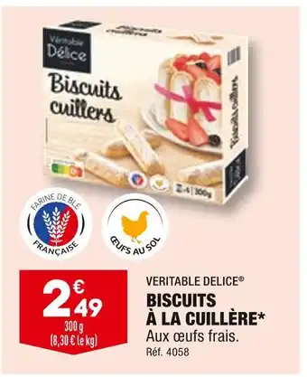 ALDI Veritable delice biscuits à la cuillère offre