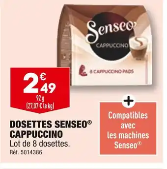 ALDI Senseo dosettes cappuccino offre