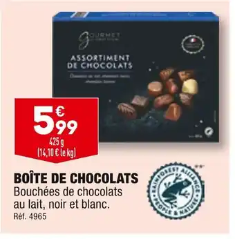 ALDI Gourmet finest cuisine boîte de chocolats offre