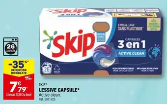 ALDI Skip lessive capsule offre