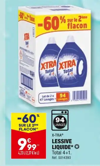 ALDI X-tra lessive liquide offre