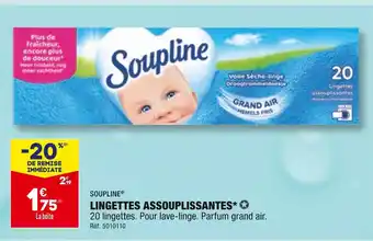 ALDI Soupline lingettes assouplissantes offre