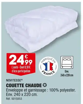 ALDI Novitesse couette chaude offre