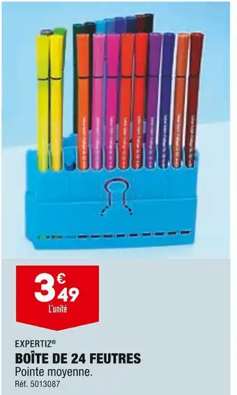 ALDI Expertiz boîte de 24 feutres offre
