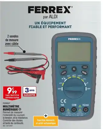 Ferrex multimètre numérique