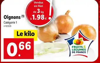 Lidl Oignons offre