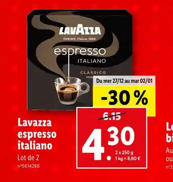 Lidl Lavazza espresso italiano offre
