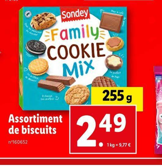 Promo Sondey assortiment de biscuits chez Lidl