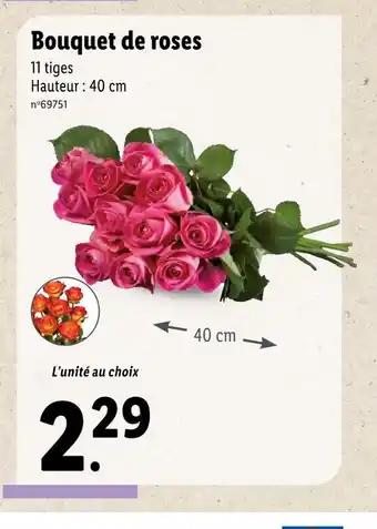 Lidl Bouquet de roses offre