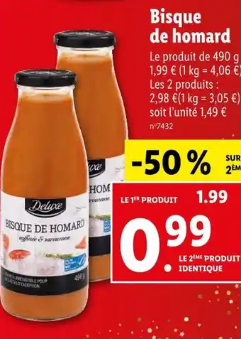 Deluxe bisque de homard