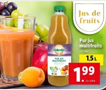 Lidl Solevita pur jus multifruits offre