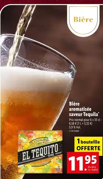 Lidl El tequito bière aromatisée saveur tequila offre