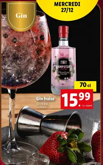 Hampstead gin fraise