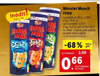 Lidl Vico monster munch crazy offre