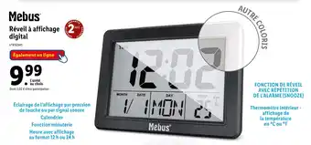 Lidl Mebus réveil à affichage digital offre