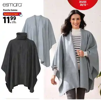 Lidl Esmara poncho femme offre