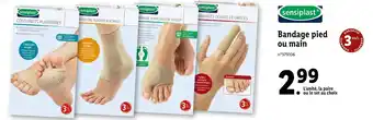 Lidl Sensiplast bandage pied ou main offre