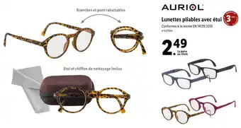 Lidl Auriol lunettes pliables avec étui offre