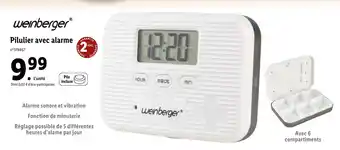 Lidl Weinberger pilulier avec alarme offre