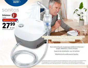 Lidl Sanitas inhalateur offre