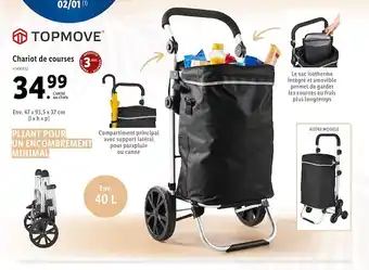 Lidl Topmove chariot de courses offre