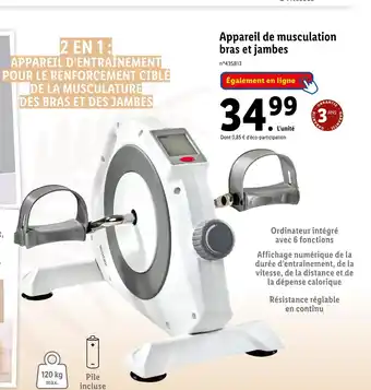 Appareil de musculation bras et jambes
