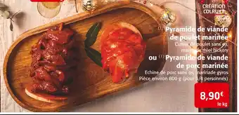 Colruyt Pyramide de viande de poulet marinée offre