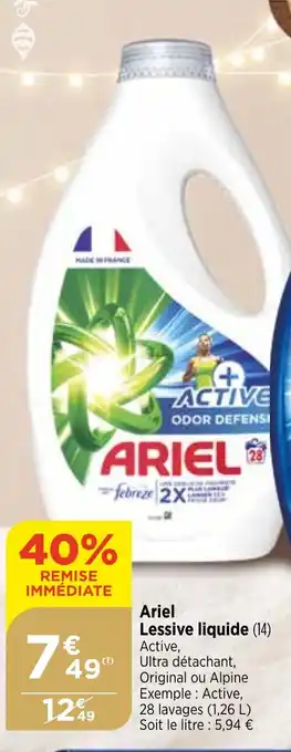 Maximarché Ariel Lessive liquide (14) offre