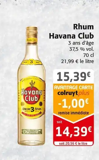 Colruyt Havana club rhum offre