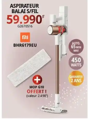 Gitem ASPIRATEUR BALAI S/FIL offre