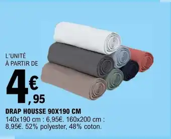 E.Leclerc DRAP HOUSSE 90X190 CM offre