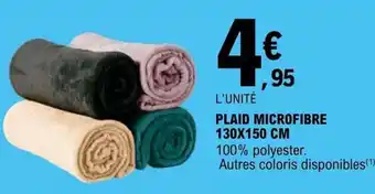 E.Leclerc PLAID MICROFIBRE 130X150 CM offre