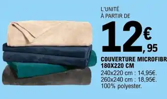 COUVERTURE MICROFIBRE 180X220 CM
