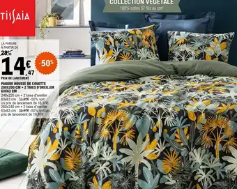 E.Leclerc PARURE HOUSSE DE COUETTE 200X200 CM + 2 TAIES D'OREILLER 63X63 CM offre