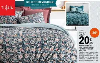 E.Leclerc PARURE HOUSSE DE COUETTE 200X200 CM + 2 TAIES D'OREILLER 63X63 CM offre