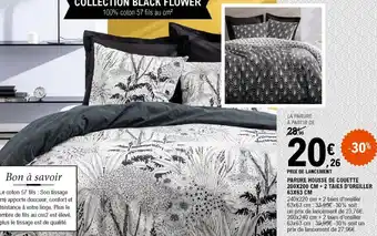 E.Leclerc PARURE HOUSSE DE COUETTE 200X200 CM + 2 TAIES D'OREILLER 63X63 CM offre