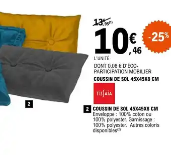 E.Leclerc COUSSIN DE SOL 45X45X8 CM offre