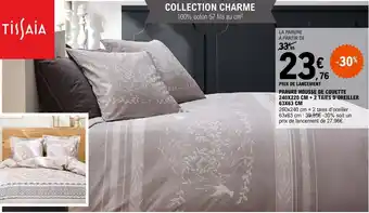E.Leclerc PARURE HOUSSE DE COUETTE 240X220 CM + 2 TAIES D'OREILLER 63X63 CM offre