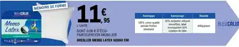 E.Leclerc OREILLER MEMO LATEX 60X60 CM offre