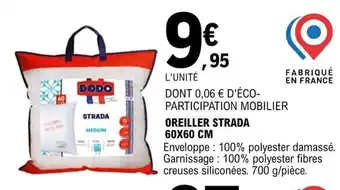 E.Leclerc OREILLER STRADA 60X60 CM offre
