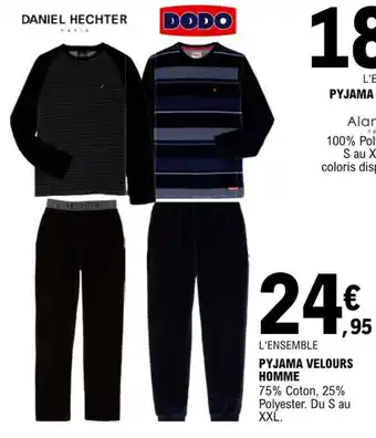 E.Leclerc PYJAMA VELOURS HOMME offre
