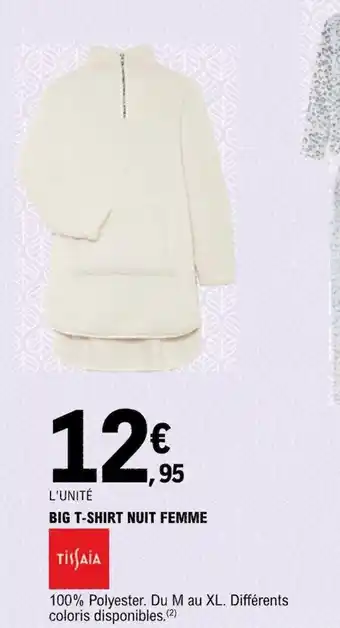 E.Leclerc BIG T-SHIRT NUIT FEMME offre