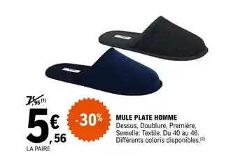 E.Leclerc MULE PLATE HOMME offre