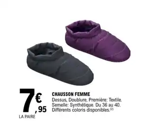 E.Leclerc CHAUSSON FEMME offre