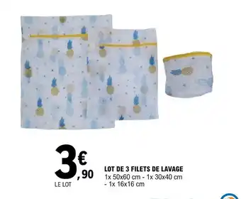 LOT DE 3 FILETS DE LAVAGE