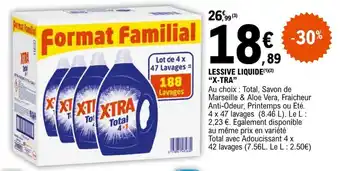 E.Leclerc LESSIVE LIQUIDE(¹)(2) "X-TRA" offre