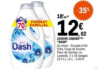 E.Leclerc LESSIVE LIQUIDE(¹)(2) "DASH" offre